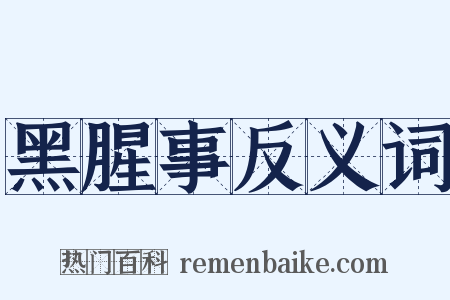 黑腥事反义词是什么意思的图片